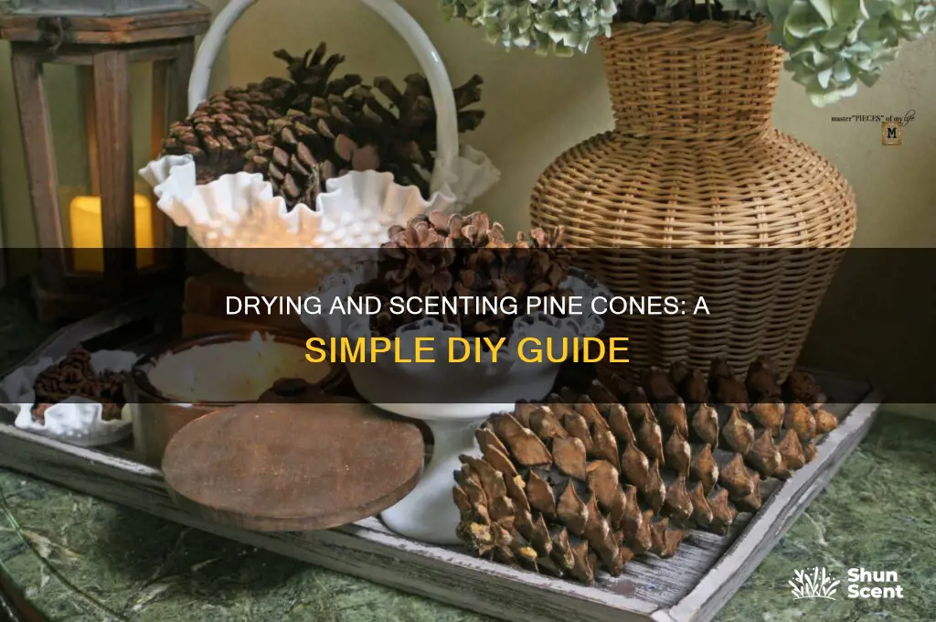 how to dry and scent pine cones