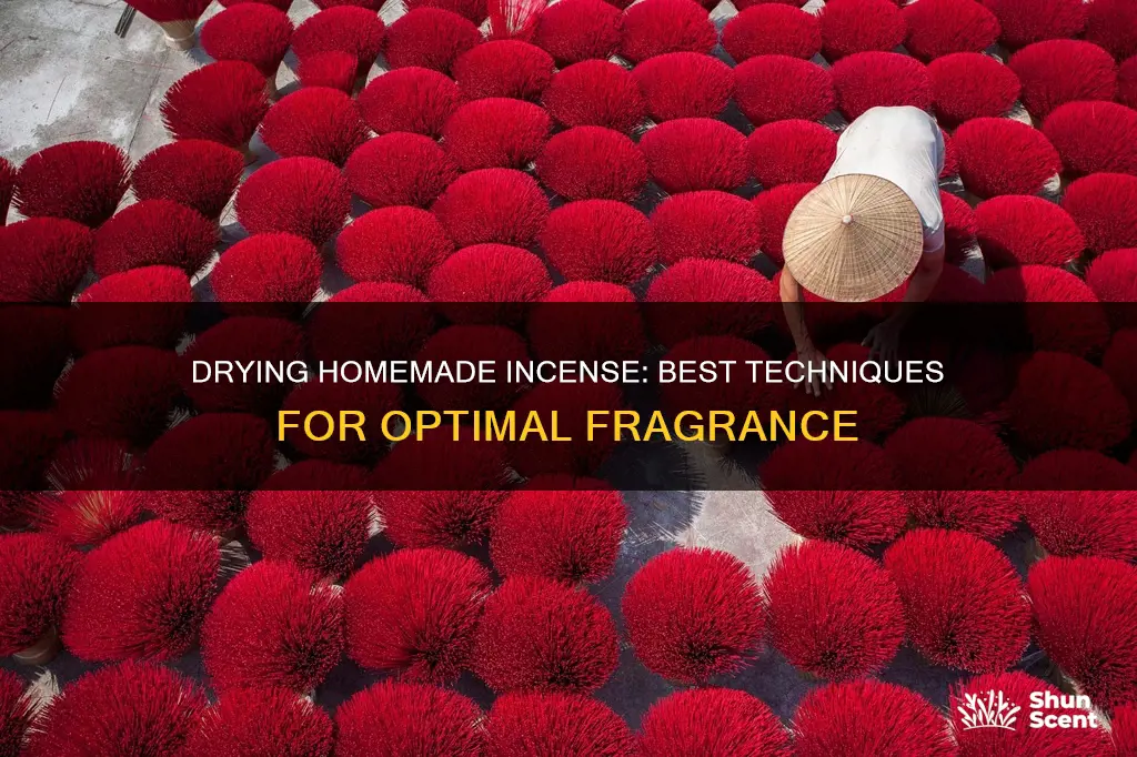 how to dry homemade incense sticks