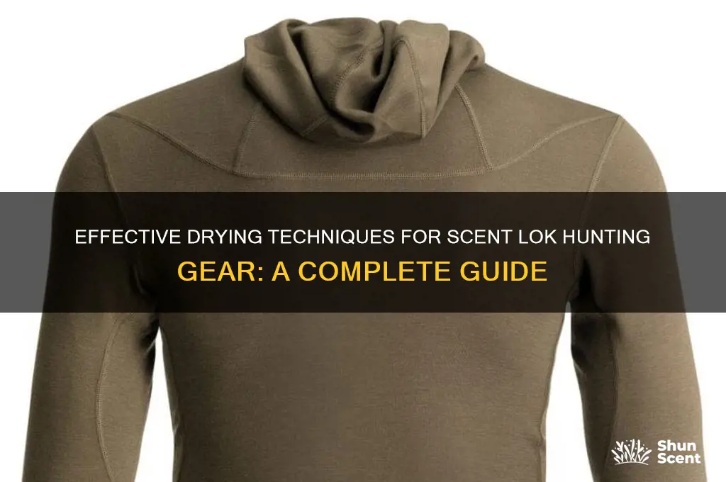 how to dry scent lok clothing