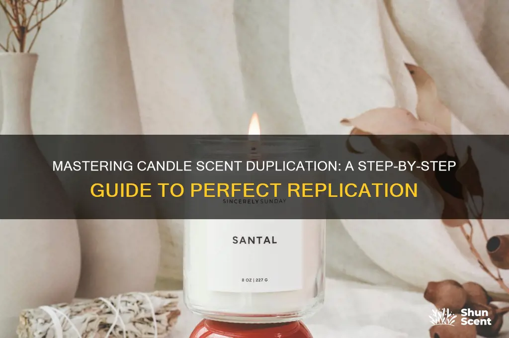 how to duplicate a candle scent