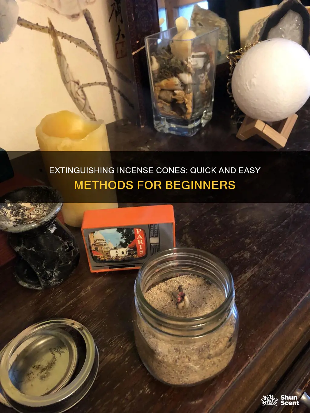 how to extinguish an incense cone