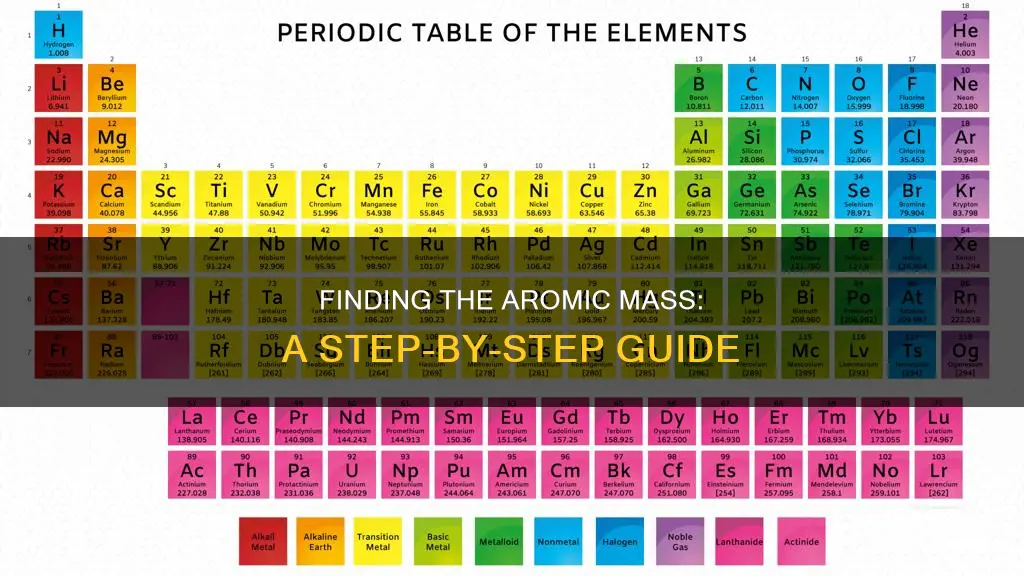 how to find aromic mass