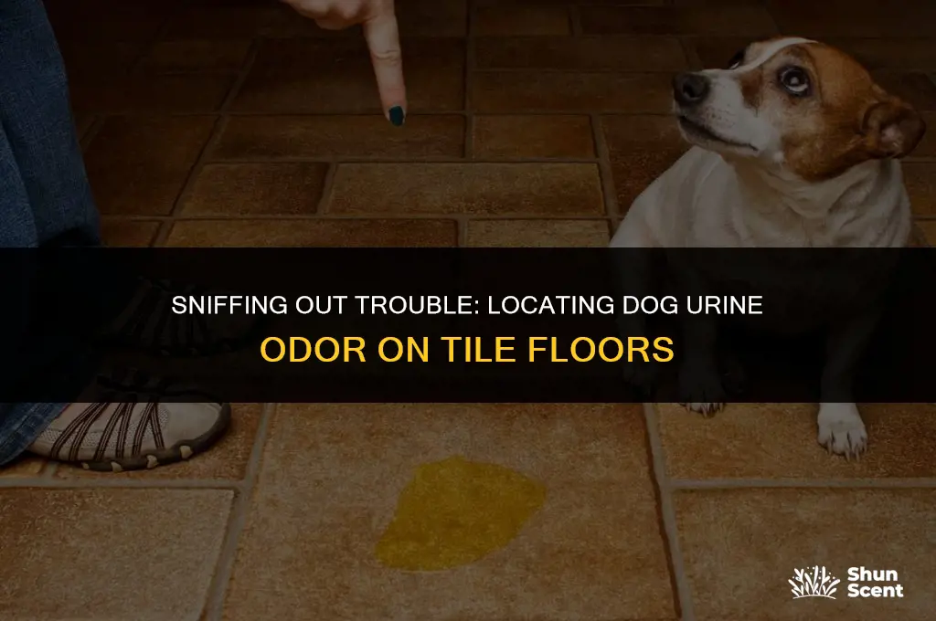 how to find dog pee smell on tile floor