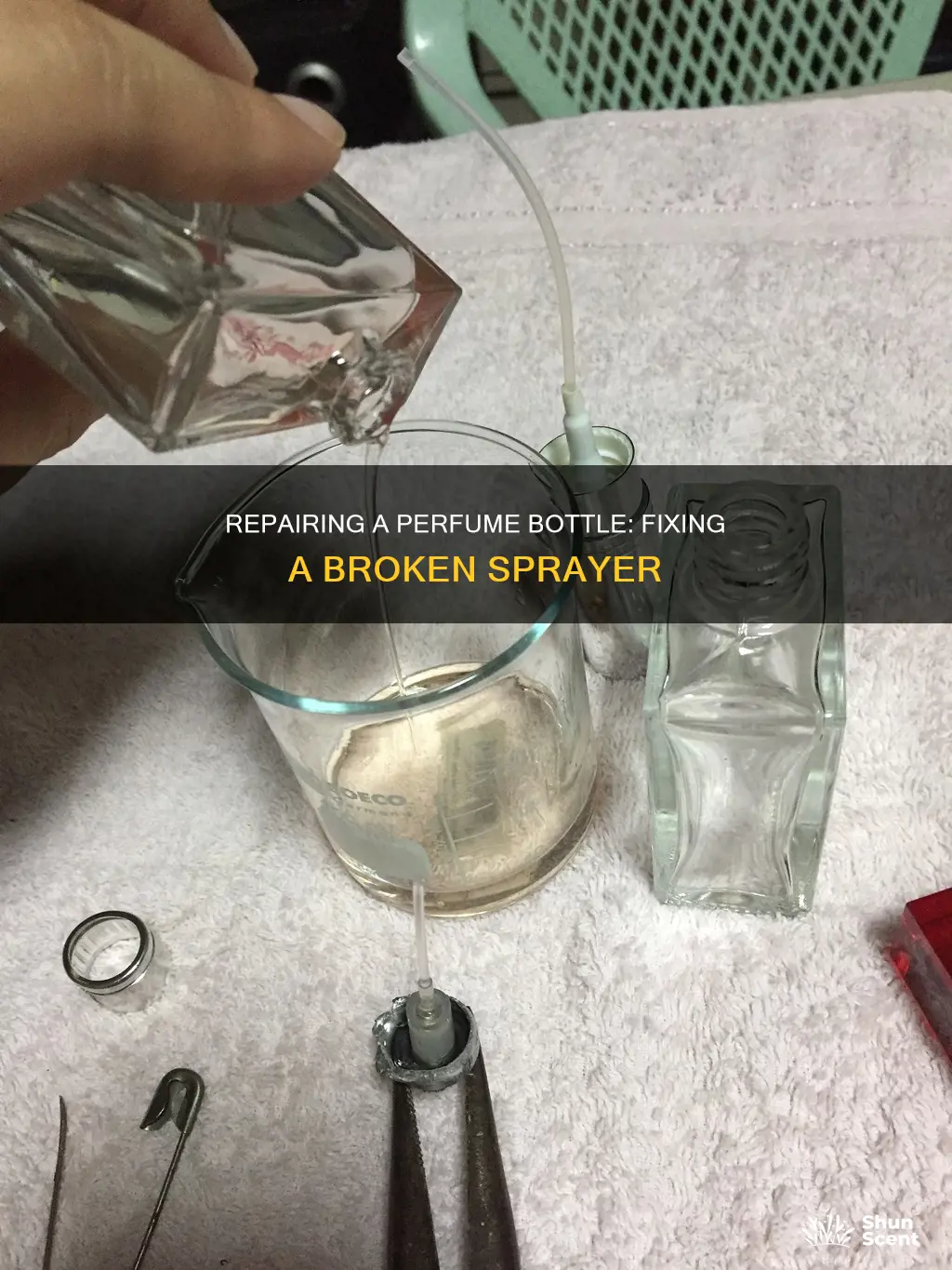 how to fix a broken perfume bottle sprayer