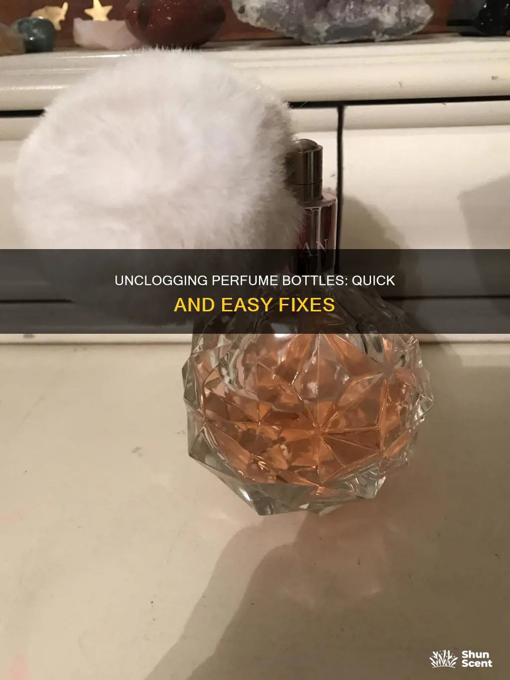 how to fix a clogged perfume bottle