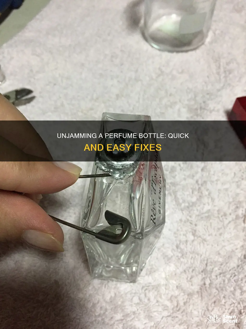 how to fix a jammed perfume bottle