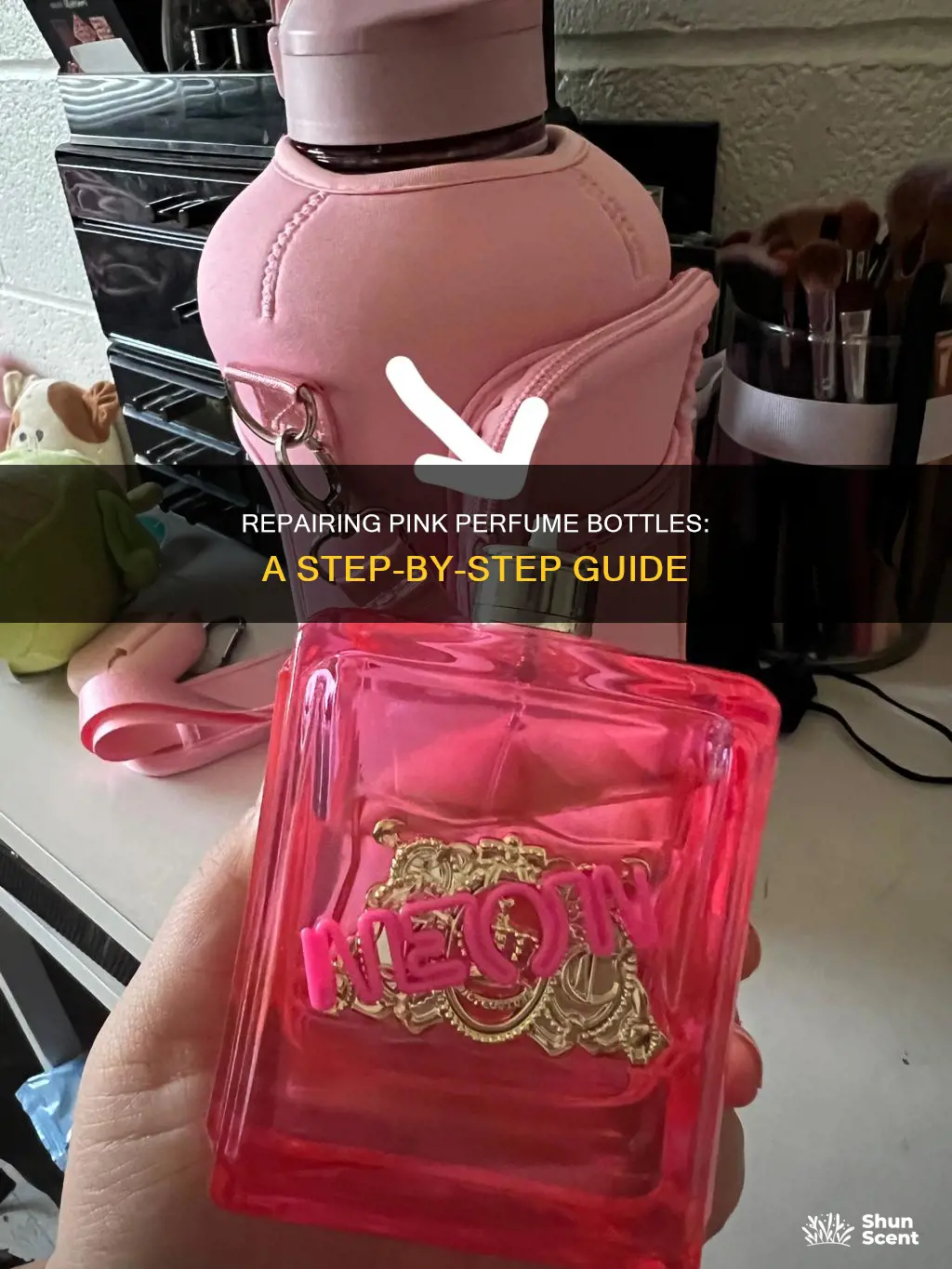 how to fix a pink perfume bottle