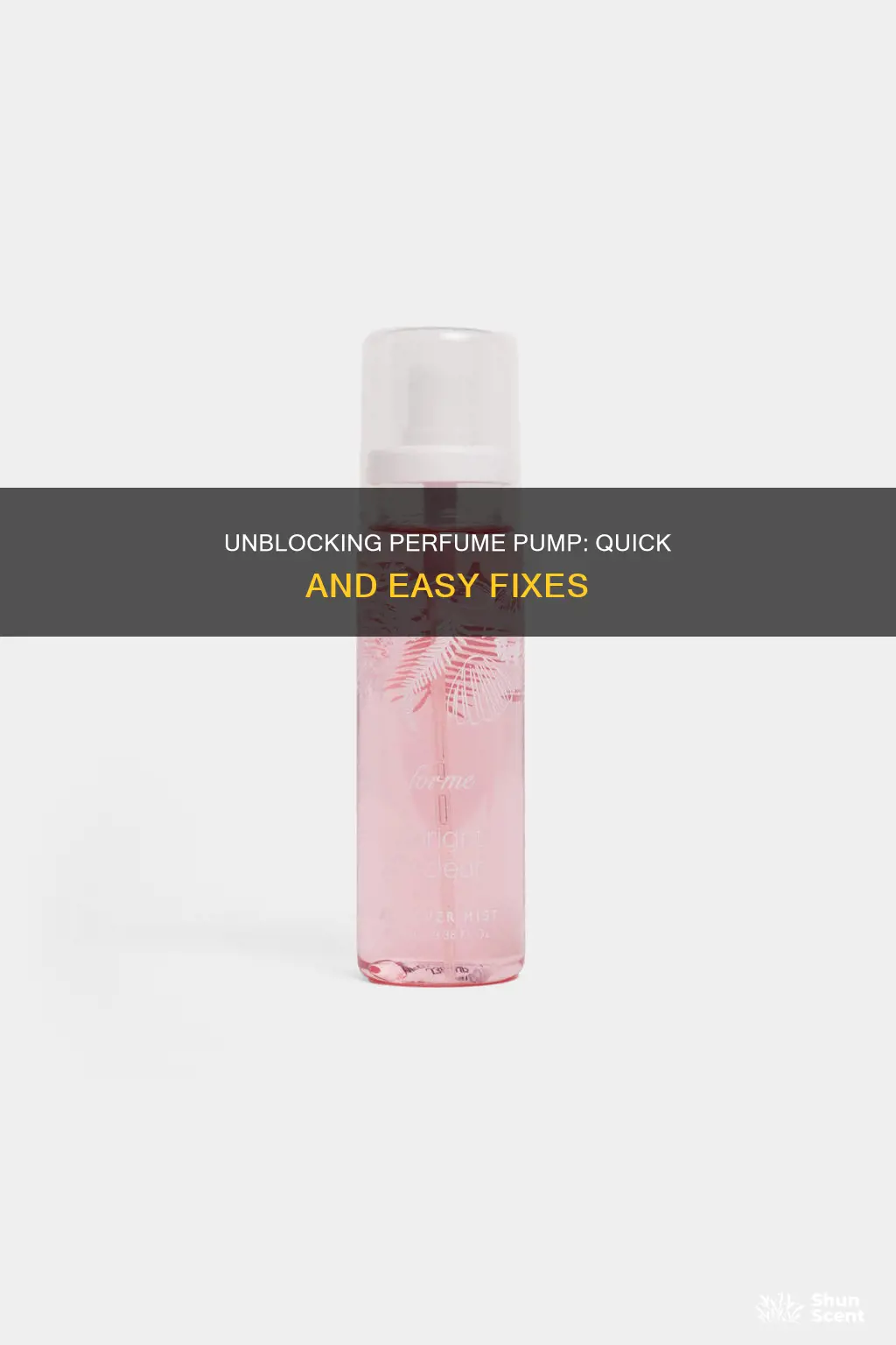 how to fix a stopped up perfume pump
