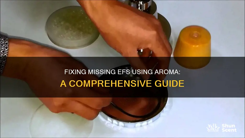 how to fix missing efs using aroma