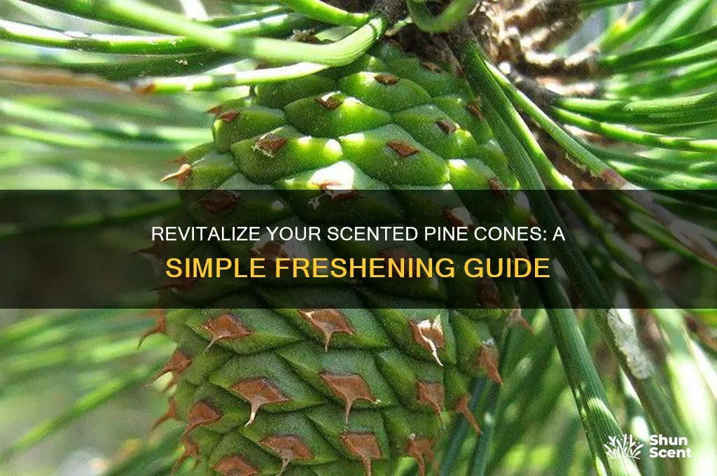 how to freshen scented pine cones