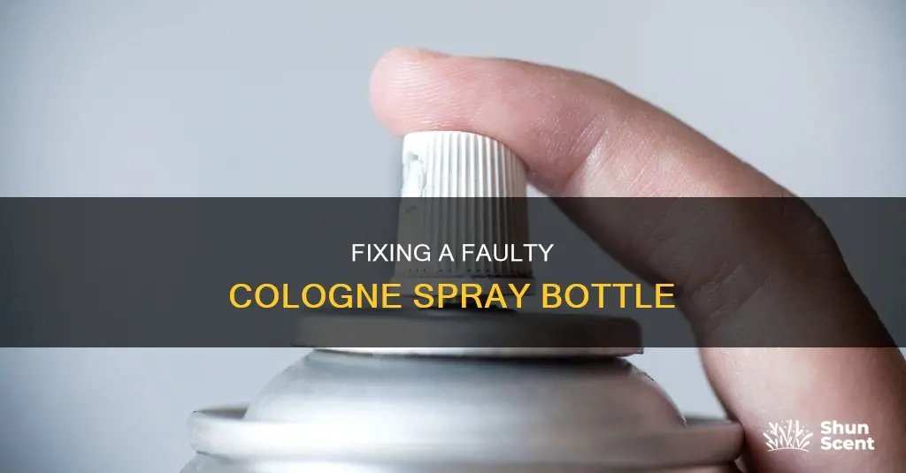 how to get a cologne spray bottle to spray straight