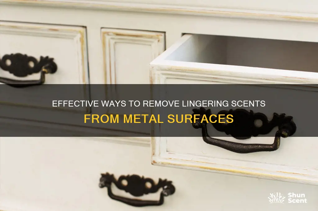 how to get a scent off metal