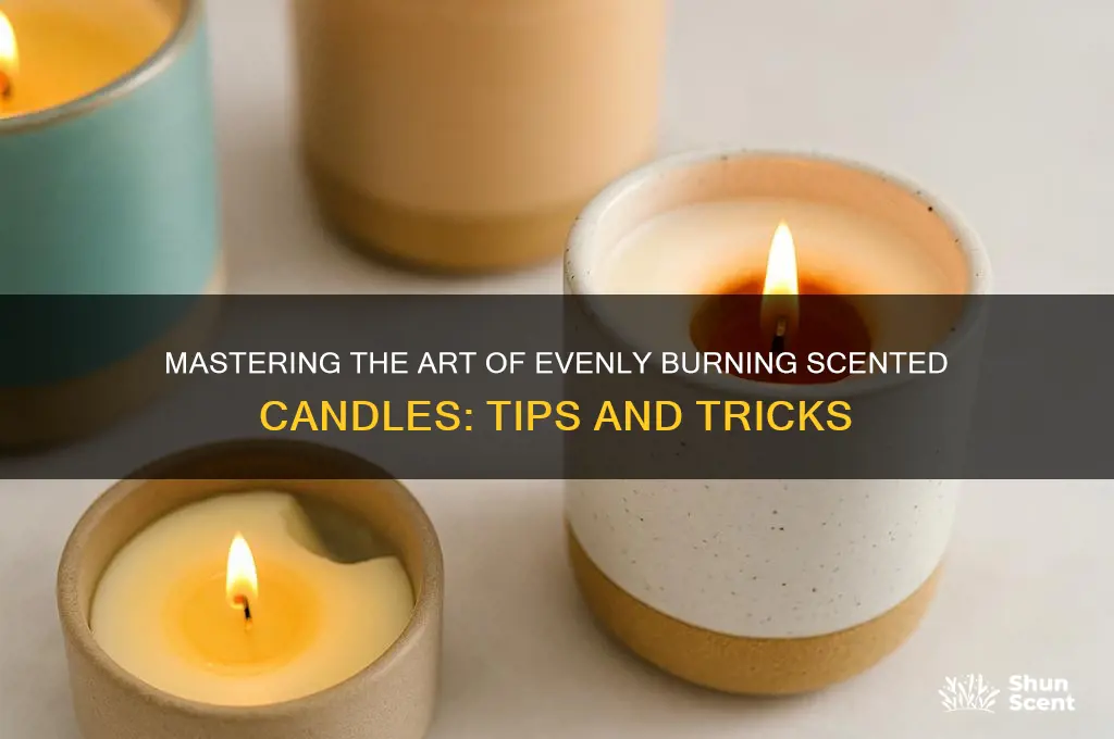 how to get a scented candle to burn evenly