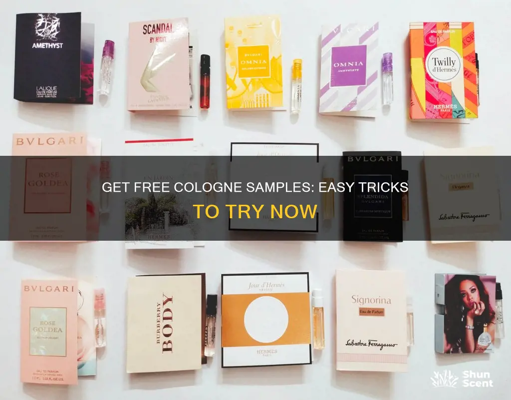 how to get cologne samples free