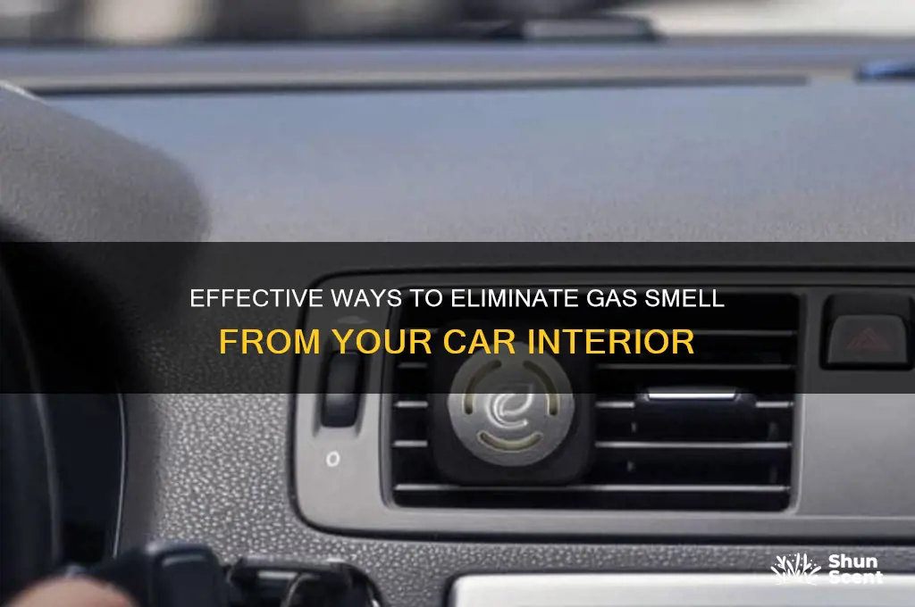 how to get gas scent out of car