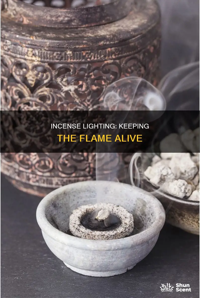 how to get incense to stay lit