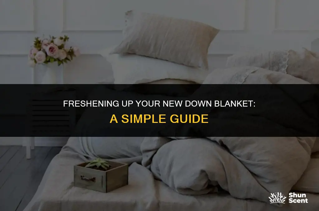 how to get odor out of new down blanket