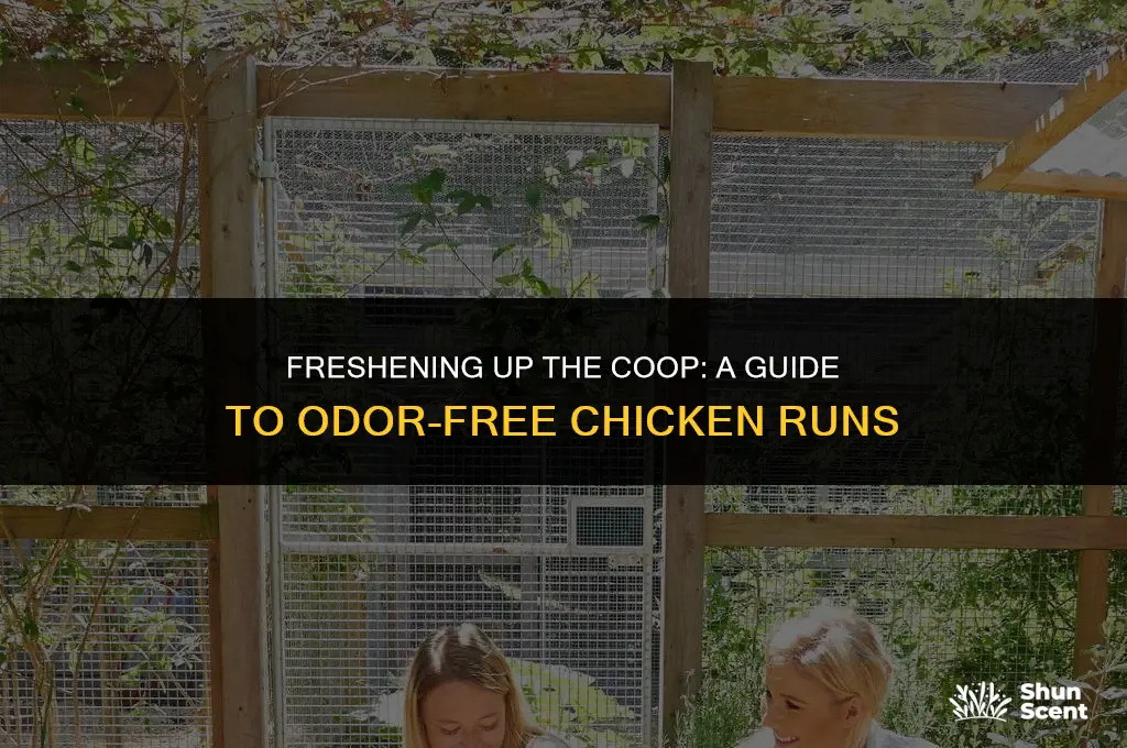 how to get odors out of the chicken run