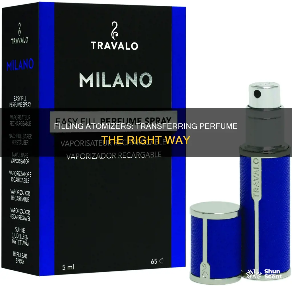 how to get perfume into an atomizer