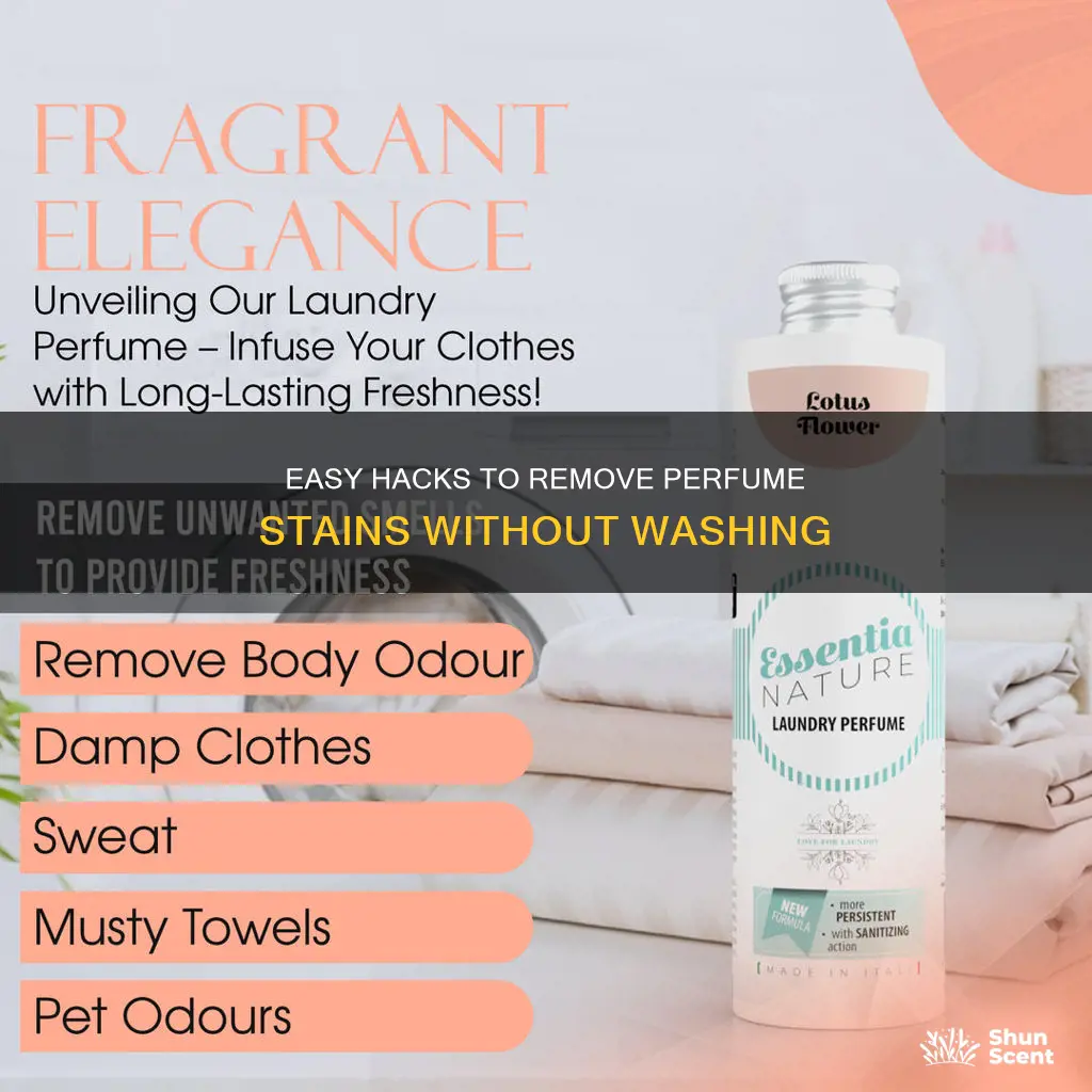 how to get perfume off clothes without washing