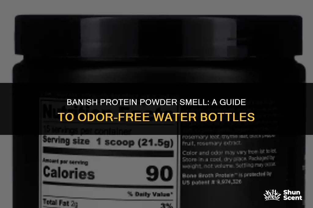 how to get protein powder odor out of water bottle