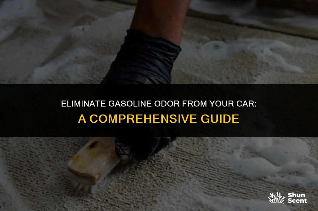 how to get rid of gasoline odor from m car