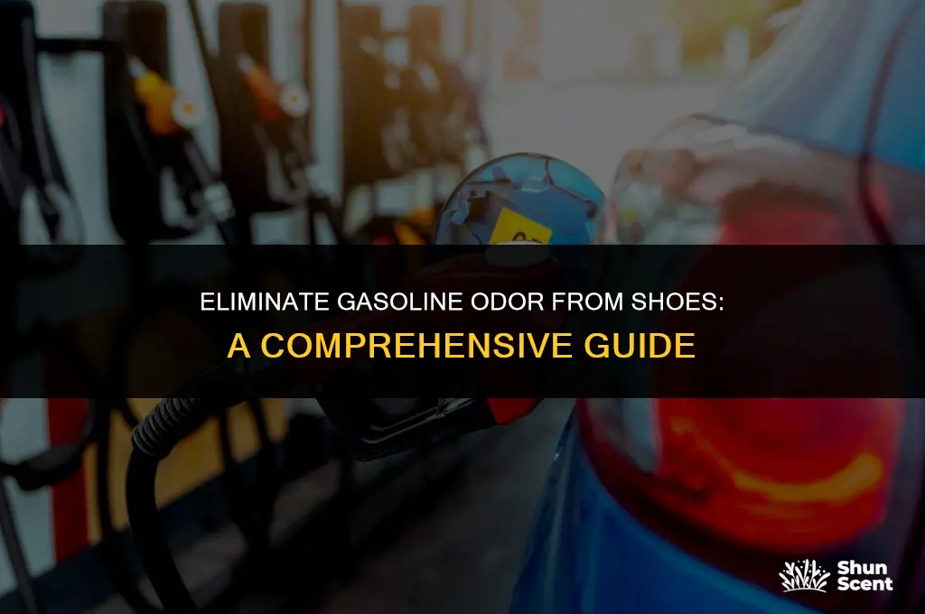 how to get rid of gasoline odor on my shoes