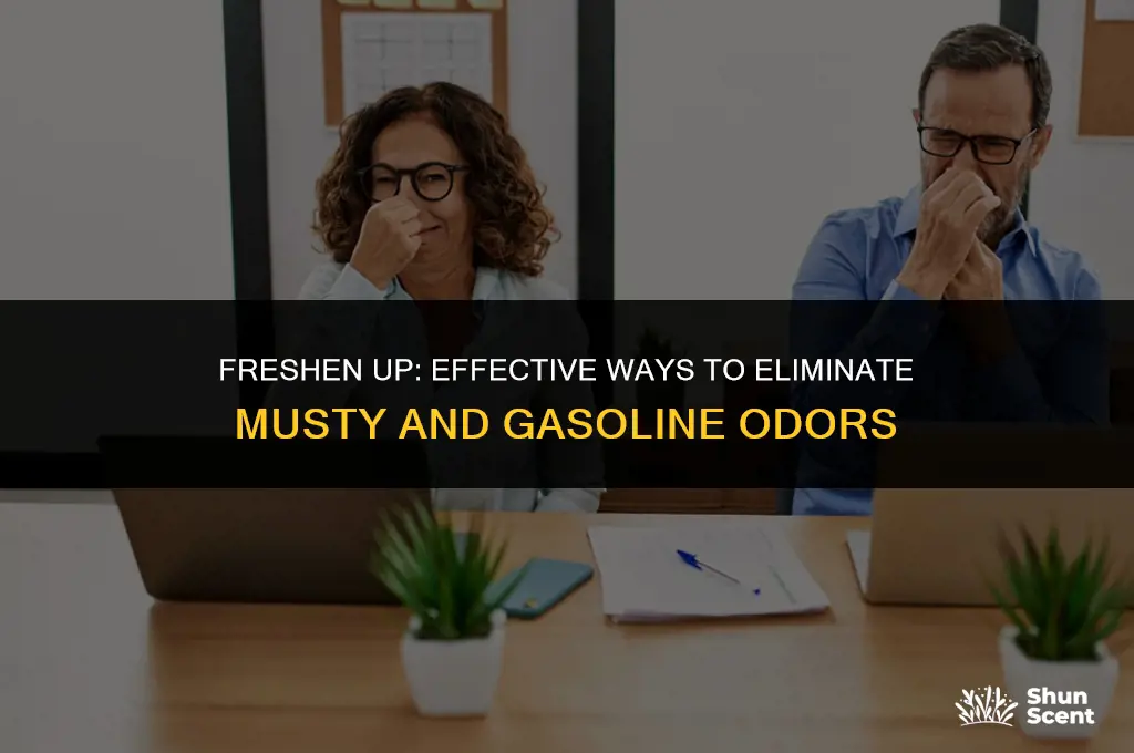 how to get rid of odors like mustiness gasoline