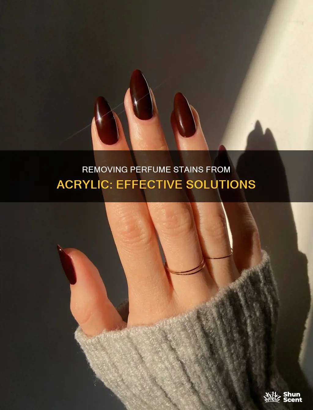 how to get rid of perfume stains on acrylic