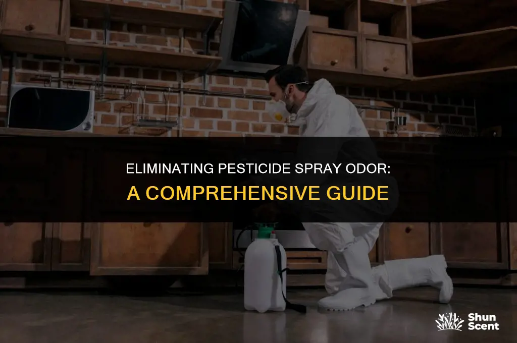 how to get rid of pesticide spray odor
