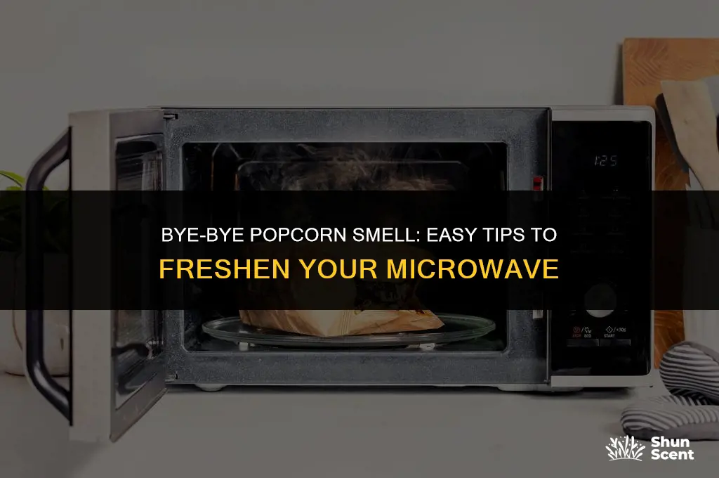 how to get rid of popcorn odor in microwave