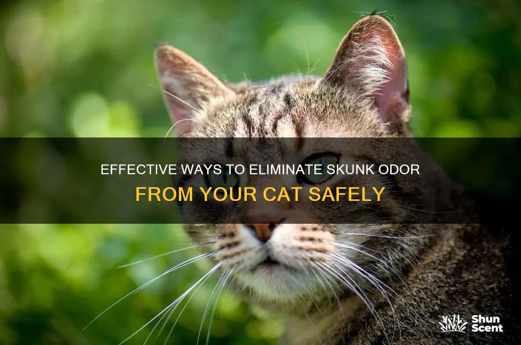 how to get rid of skunk odor on a cat