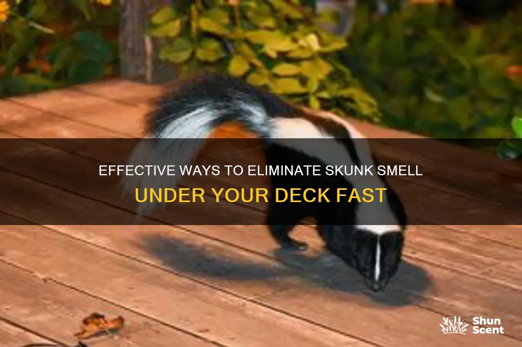 how to get rid of skunk odor under deck