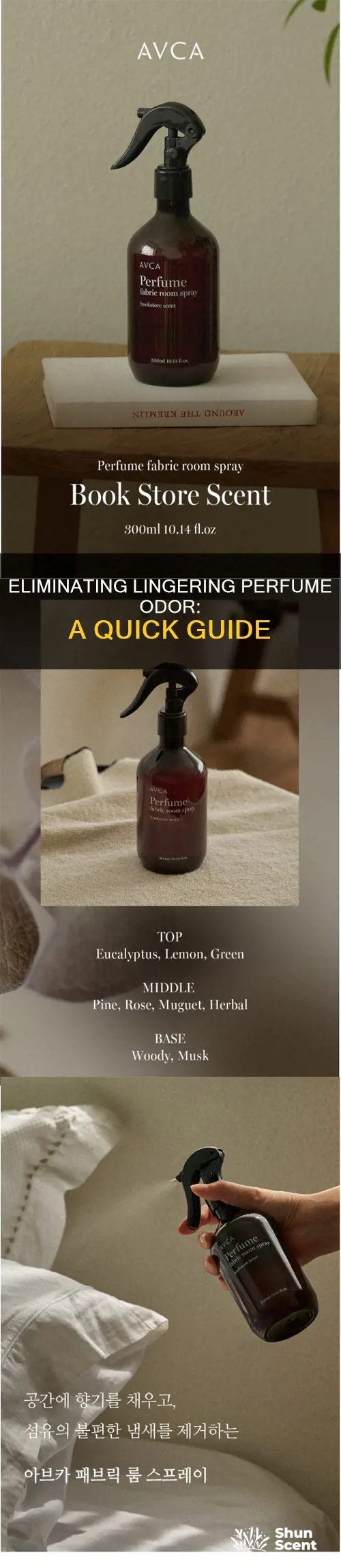 how to get rid of spilled perfume odor