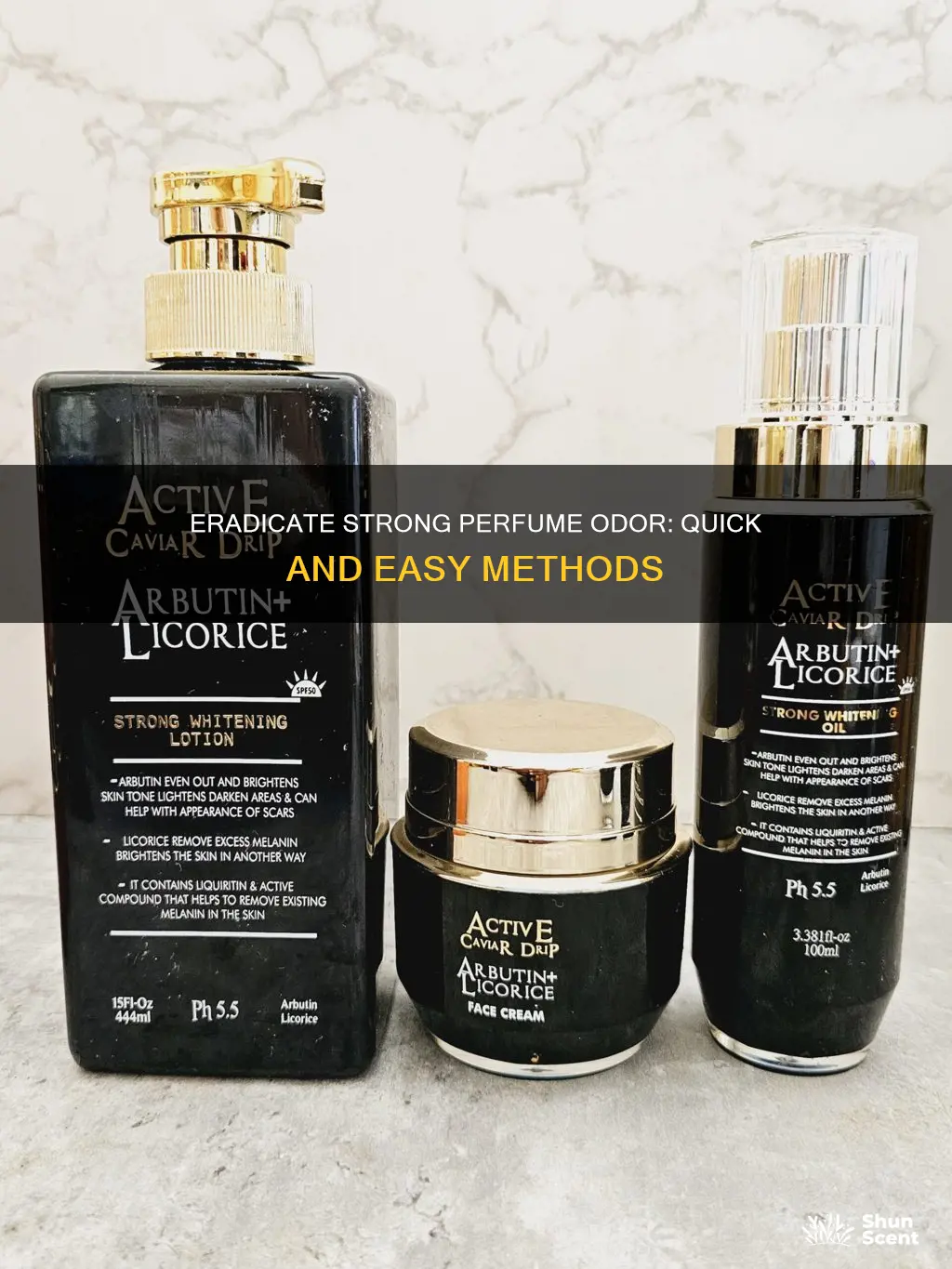 how to get rid of strong perfume odor