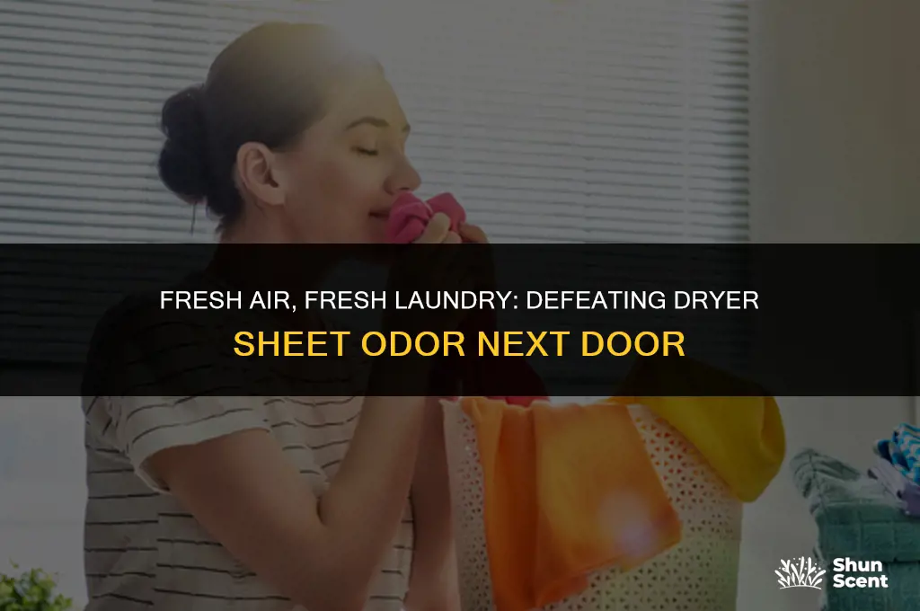 how to get rid of your neighbors dryer sheet odor