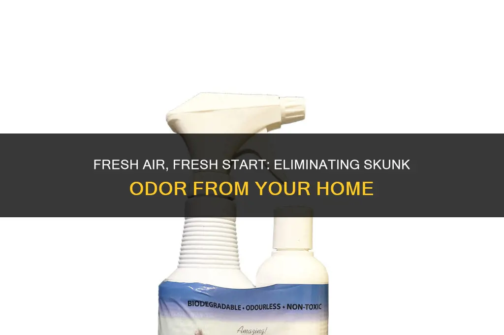 how to get rid skunk odor that came through eindow