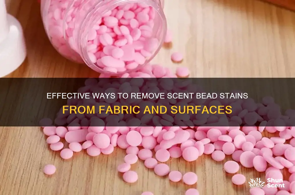 how to get scent bead stains out
