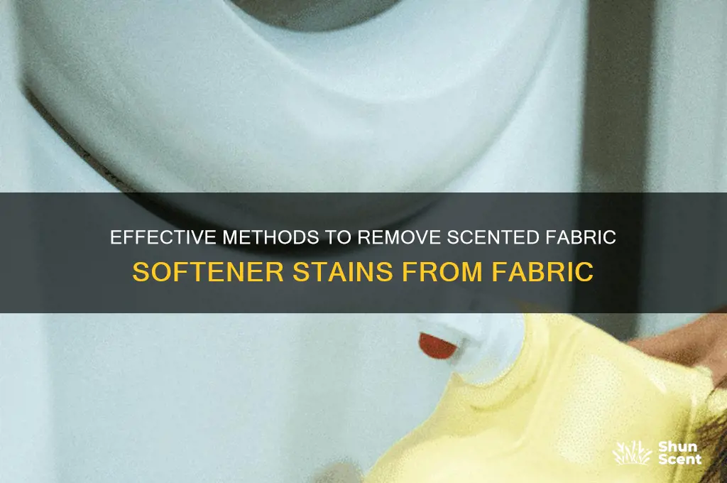 how to get scented fabric softner out of material