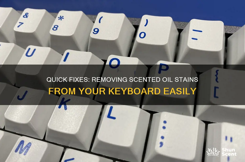 how to get scented oil off of keyboard