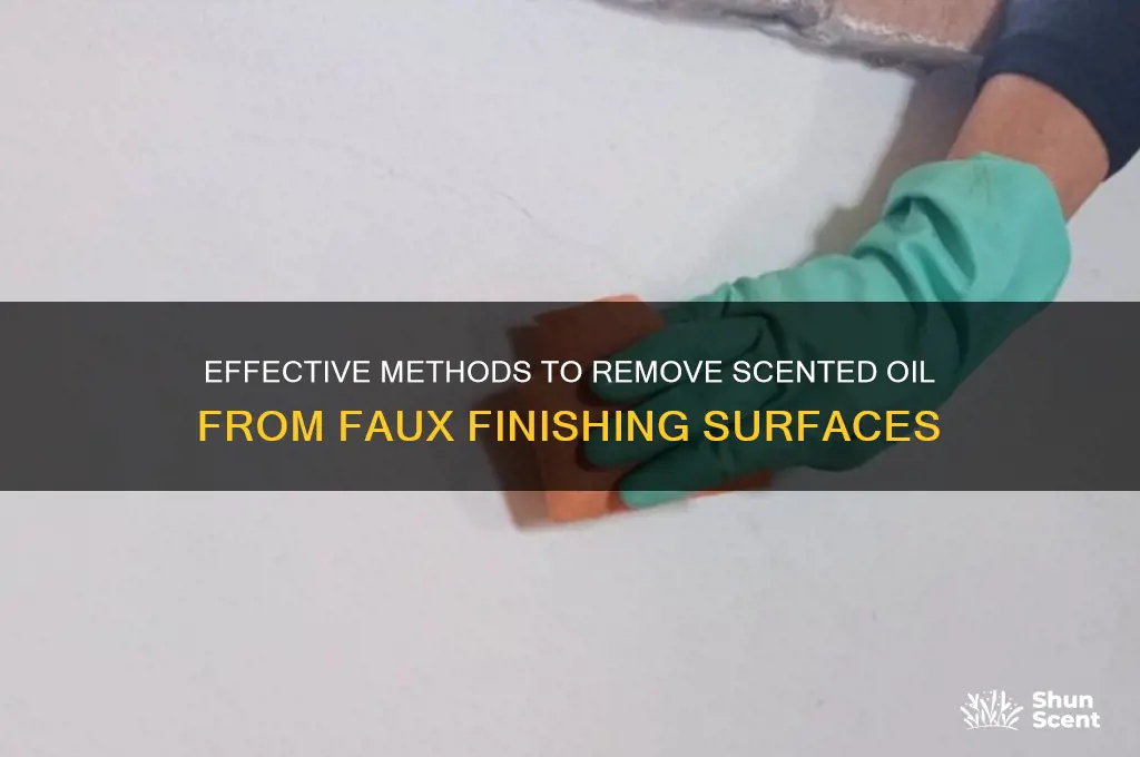 how to get scented oil out of faux finishing