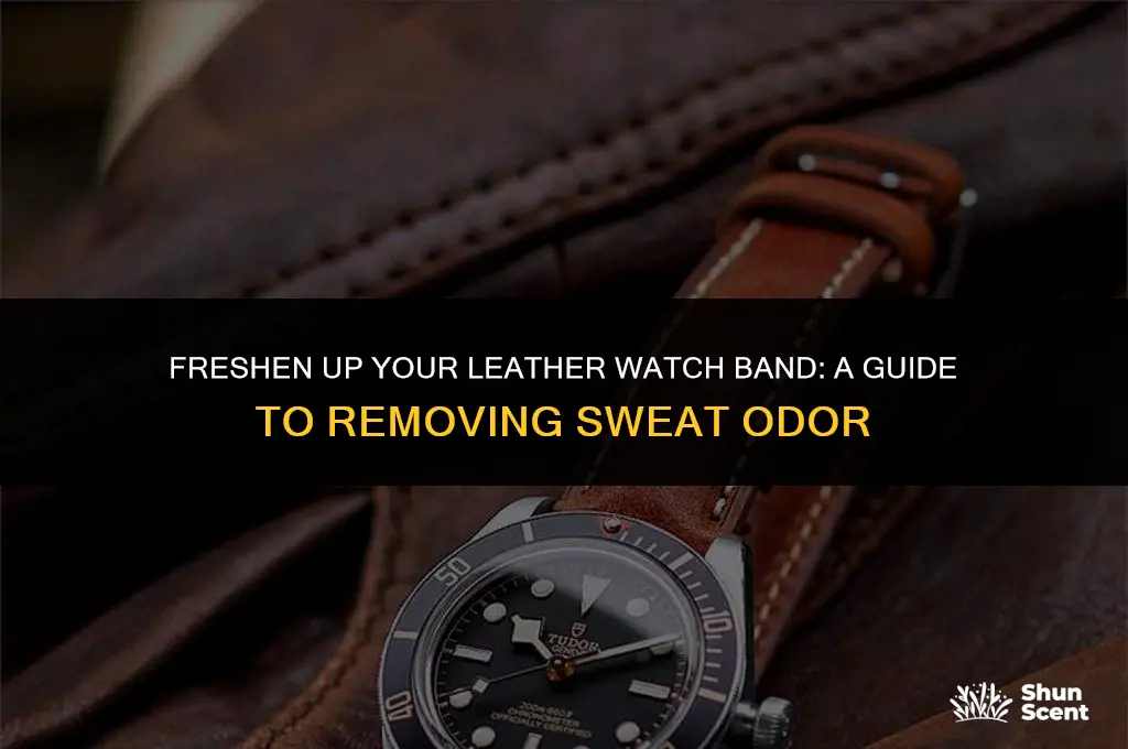 how to get sweat odor out of leather watch band