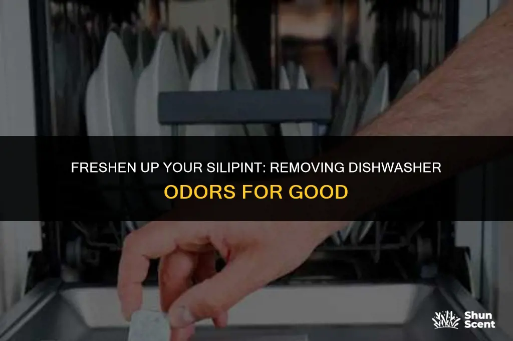 how to get the dishwasher odor out of a silipint