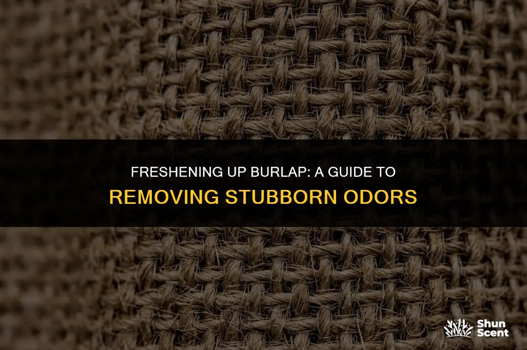 how to get the odor out of burlap