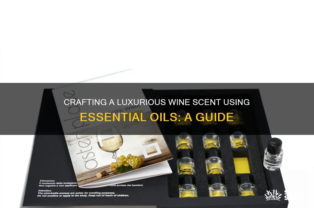 how to greate a wine scent with essential pils