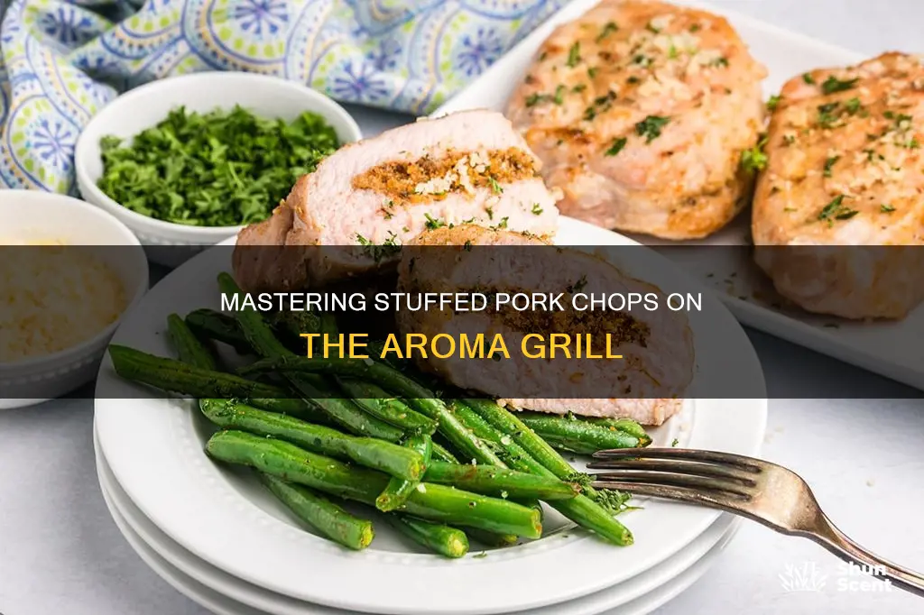 how to grill stuffed pork chops in the aroma grill