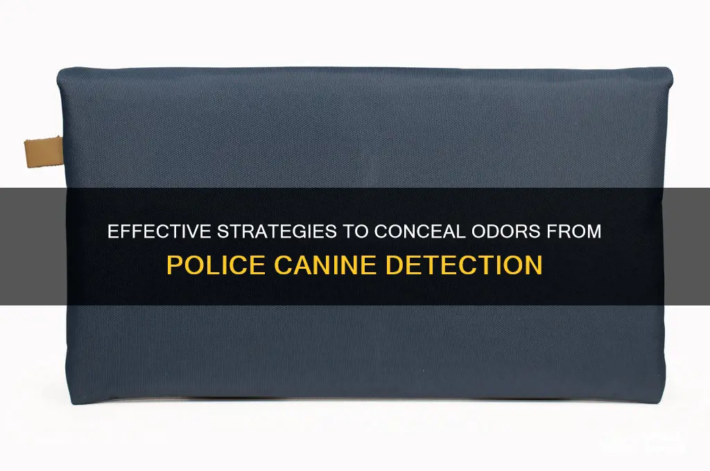 how to hide scent from police dogs