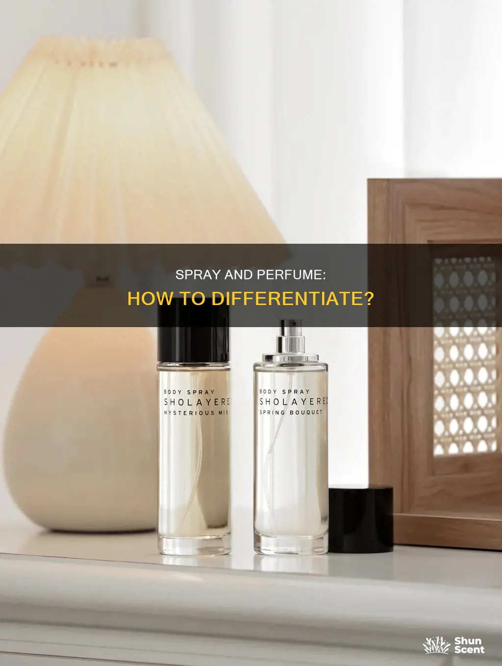 how to identify body spray and perfume