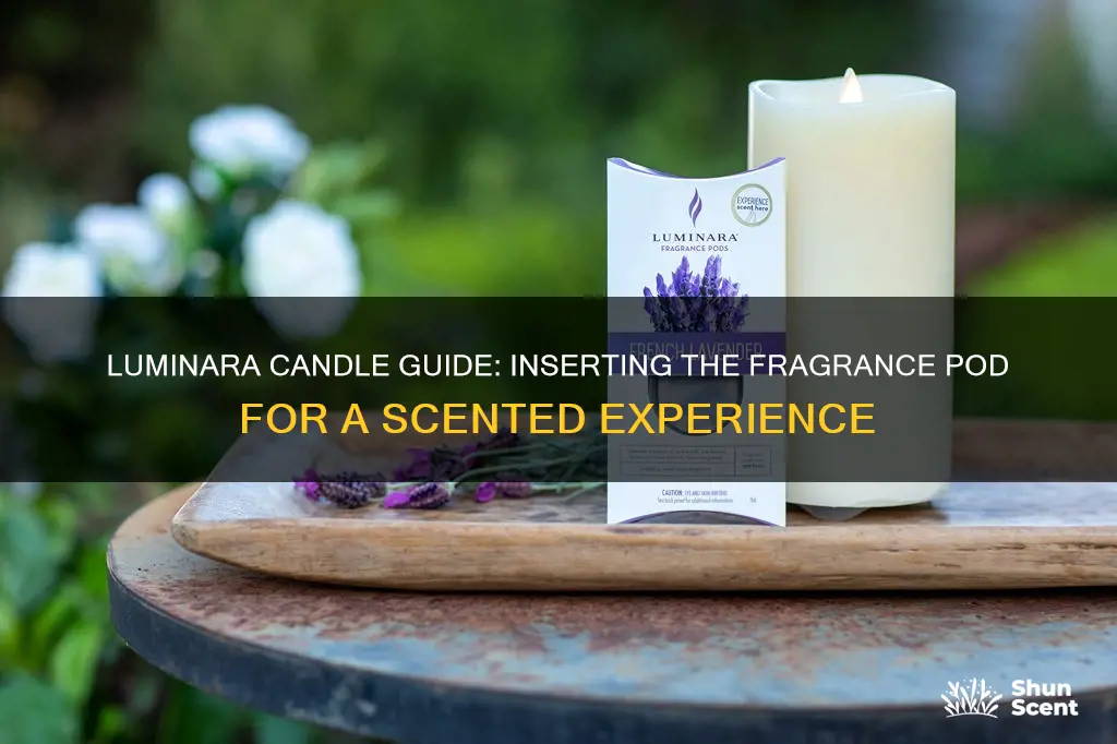 how to insert the fragrance pod into a luminara candle