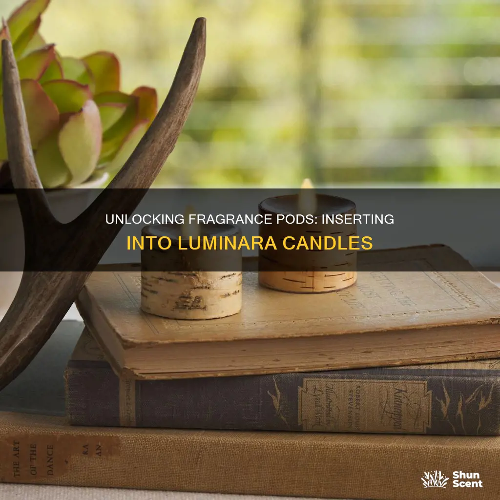 how to insert the fragrance pod into a luminara candle